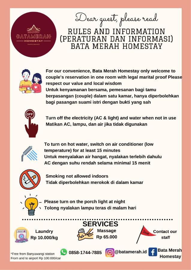 Bata Merah Homestay Banyuwangi  Exteriér fotografie